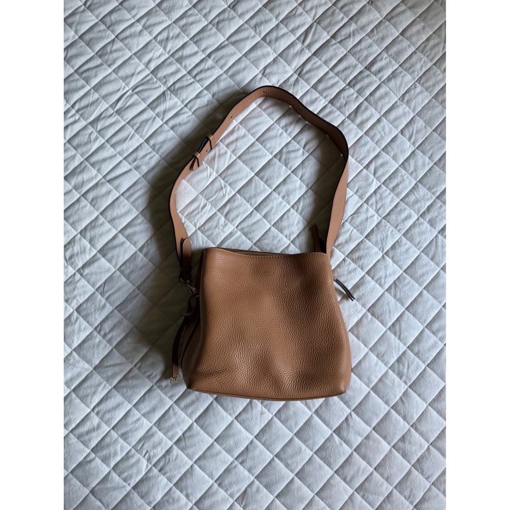 Y2K Radley London Shoulder Bag Tan Brown Leather Purse Designer Coquette Classic - Picture 1 of 10